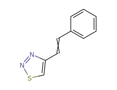 Molecular Structure of 80491-23-2 (1,2,3-Thiadiazole, 4-(2-phenylethenyl)-)