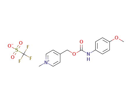 4-((4-methoxyphenylcarbamoyloxy)methyl)-1-methylpyridinium trifluoromethanesulfonate