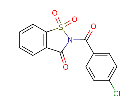 Molecular Structure of 52707-91-2 (1,2-Benzisothiazol-3(2H)-one, 2-(4-chlorobenzoyl)-, 1,1-dioxide)