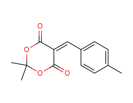 Molecular Structure of 15795-51-4 (2,2-Dimethyl-5-[(4-methylphenyl)methylene]-1,3-dioxane-4,6-dione)