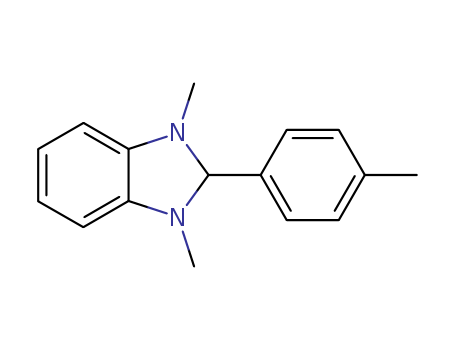Molecular Structure of 100672-38-6 (1H-Benzimidazole, 2,3-dihydro-1,3-dimethyl-2-(4-methylphenyl)-)