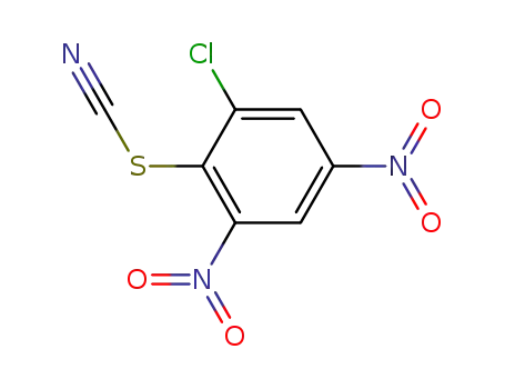 Molecular Structure of 61011-80-1 (Thiocyanic acid, 2-chloro-4,6-dinitrophenyl ester)