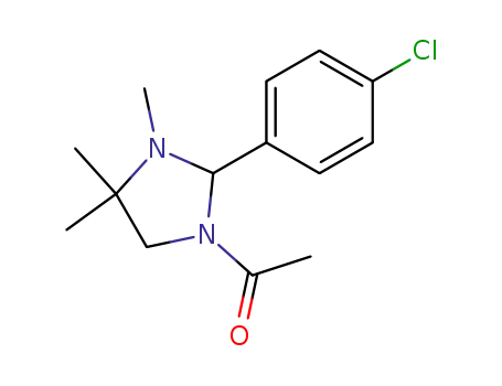 Molecular Structure of 89367-45-3 (Imidazolidine, 1-acetyl-2-(4-chlorophenyl)-3,4,4-trimethyl-)