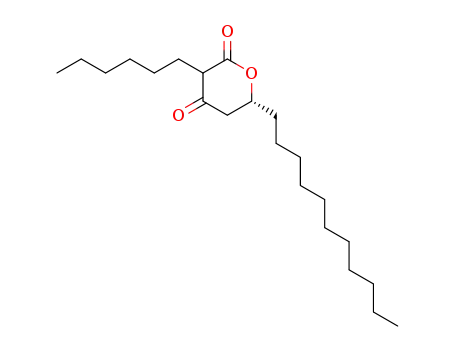 2H-Pyran-2,4(3H)-dione, 3-hexyldihydro-6-undecyl-, (6R)-