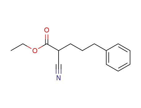 Benzenepentanoic acid, a-cyano-, ethyl ester