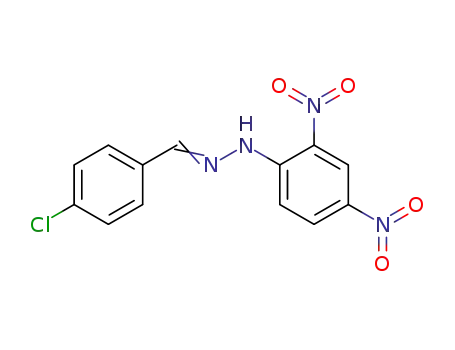Molecular Structure of 1773-47-3 ((1E)-1-(4-chlorobenzylidene)-2-(2,4-dinitrophenyl)hydrazine)