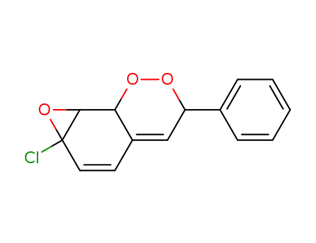 Molecular Structure of 81578-53-2 (1a-Chloro-5-phenyl-1a,5,7a,7b-tetrahydro-1,6,7-trioxa-cyclopropa[a]naphthalene)