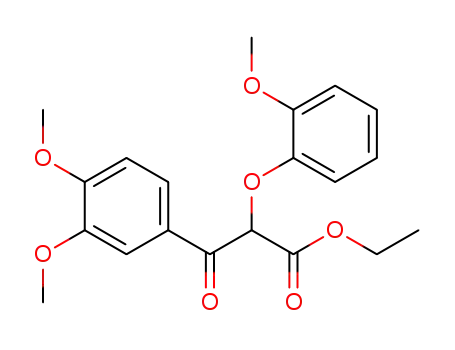 Molecular Structure of 94757-79-6 (<2-Methoxy-phenoxy>-veratroyl-essigsaeure-aethylester)