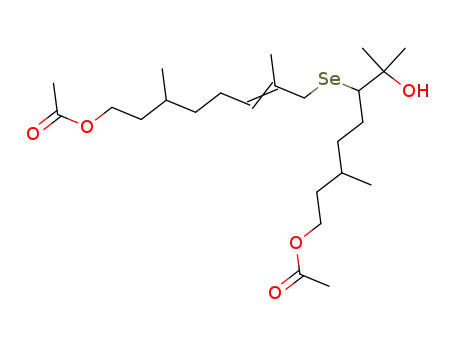 Molecular Structure of 109164-96-7 (1,15-diacetoxy-6-(2'-hydroxy-2'-propyl)-3,9,13-trimethyl-7-selenapentadec-9-ene)