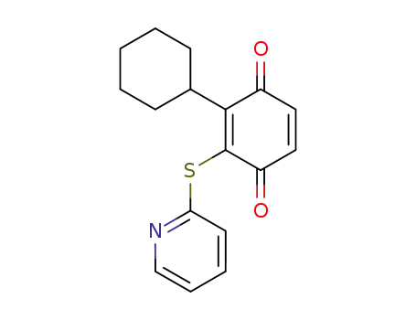 Molecular Structure of 117749-44-7 (3-cyclohexyl-2-(pyridine-2-thiyl)-1,4-benzoquinone)