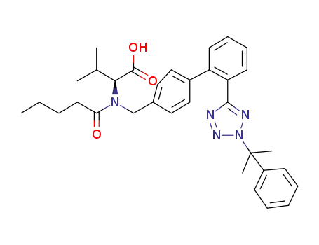 (S)-N-(1-oxopentyl)-N-[[2'-[(1-methyl-1-phenyl-ethyl)-2H-tetrazol-5-yl][1,1'-biphenyl]-4-yl]methyl]-valine