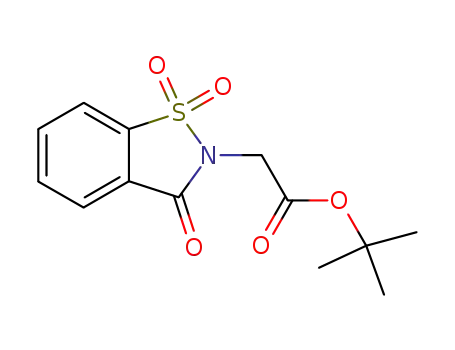 (1,1,3-trioxo-1,3-dihydro-1λ<sup>6</sup>-benzo[<i>d</i>]isothiazol-2-yl)-acetic acid <i>tert</i>-butyl ester