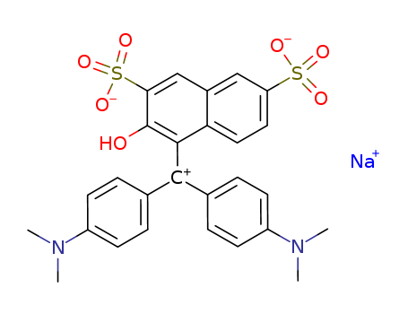 2,7-Naphthalenedisulfonicacid, 4-[bis[4-(dimethylamino)phenyl]methyl]-3-hydroxy-, sodium salt (1:2)