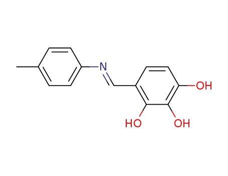 Molecular Structure of 109103-74-4 (2,3,4-Trihydroxy-benzaldehyd-<i>p</i>-tolylimin)