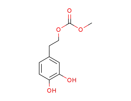 Molecular Structure of 953422-34-9 (2-(3',4'-dihydroxyphenyl)ethyl methyl carbonate)