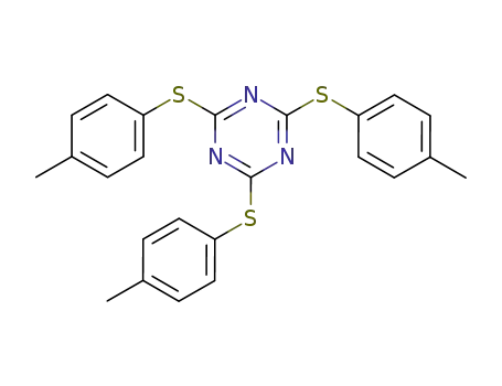 Molecular Structure of 13270-05-8 (2,4,6-tris[(4-methylphenyl)sulfanyl]-1,3,5-triazine)