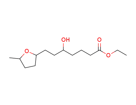 Molecular Structure of 1454314-43-2 (ethyl 5-hydroxy-7-(5-methyltetrahydrothran-2-yl)heptanoate)
