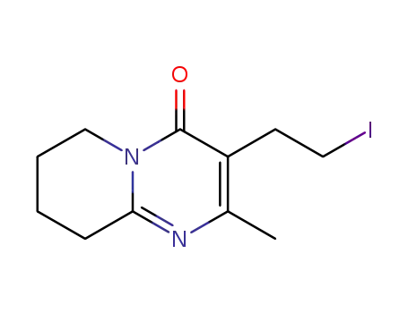 Molecular Structure of 885706-66-1 (3-(2-iodoethyl)-2-methyl-6,7,8,9-tetrahydro-4H-pyrido[1,2-a]pyrimidin-4-one)