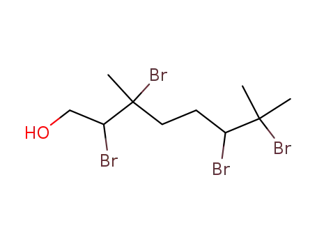 Molecular Structure of 87378-16-3 (2,3,6,7-tetrabromo-3,7-dimethyl-octan-1-ol)