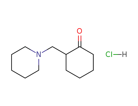 Molecular Structure of 6966-09-2 (2-(PIPERIDYLMETHYL)-1-CYCLOHEXANONE HYDROCHLORIDE)