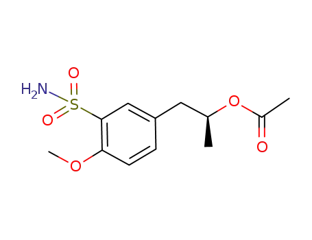 Molecular Structure of 937018-23-0 ((S)-1-(4-methoxy-3-sulfamoylphenyl)propan-2-yl acetate)