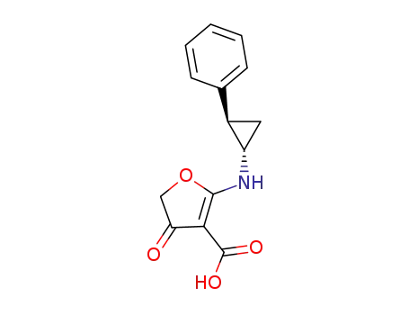 3-Furancarboxylic acid,
4,5-dihydro-4-oxo-2-[(2-phenylcyclopropyl)amino]-, trans-