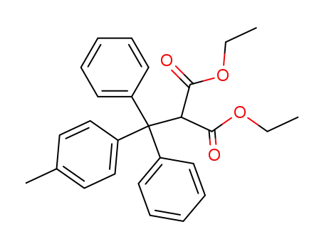 Molecular Structure of 115759-70-1 ((4-methyl-trityl)-malonic acid diethyl ester)