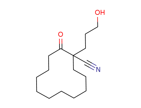 Molecular Structure of 111887-54-8 (Cyclododecanecarbonitrile, 1-(3-hydroxypropyl)-2-oxo-)