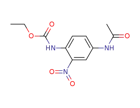 Molecular Structure of 100663-84-1 (ethyl N-(4-acetamido-2-nitrophenyl)carbamate)
