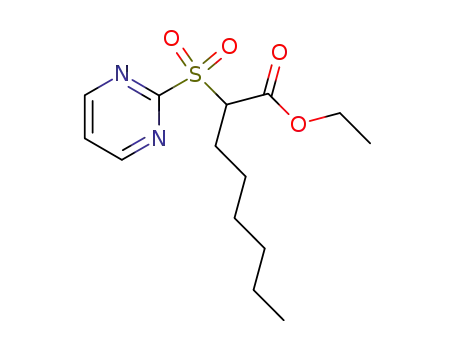 Molecular Structure of 288400-58-8 (ethyl 2-(pyrimidin-2-ylsulfonyl)octanoate)