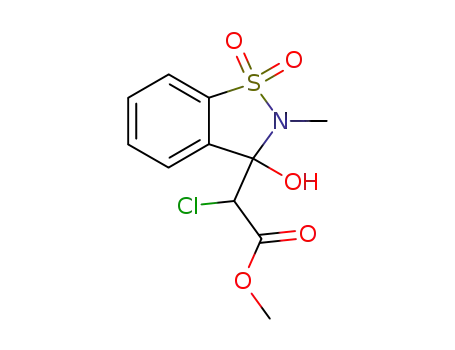 Chloro-(3-hydroxy-2-methyl-1,1-dioxo-2,3-dihydro-1H-1λ<sup>6</sup>-benzo[d]isothiazol-3-yl)-acetic acid methyl ester