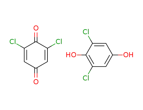 Molecular Structure of 60300-96-1 (2,6-dichloro-[1,4]benzoquinone; compound of 2.6-dichloro-quinone with 2.6-dichloro-hydroquinone)