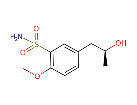 Molecular Structure of 937018-24-1 ((S)-5-(2-hydroxypropyl)-2-methoxybenzenesulfonamide)