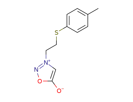 Molecular Structure of 96991-48-9 (3-(2-(4-methylphenyl)thioethyl)-5-sydnone)