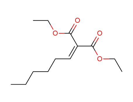 Molecular Structure of 91976-53-3 (diethyl hexylidenepropanedioate)
