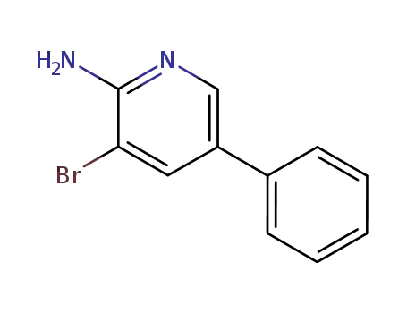 Molecular Structure of 107351-80-4 (2-Amino-3-bromo-5-phenylpyridine)