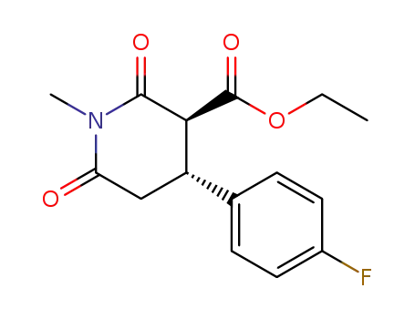 Molecular Structure of 188302-25-2 ((3S,4R)-3-ethoxycarbonyl-4-(4-fluorophenyl)-N-methylpiperidine-2,6-dione)