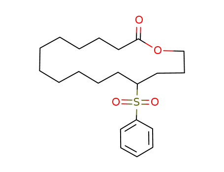 Molecular Structure of 81238-39-3 (13-Benzenesulfonyl-oxacyclohexadecan-2-one)