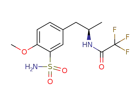 Molecular Structure of 842130-16-9 ((R)-2-(N-(trifluoroacetyl)arnino)-1-(4'-methoxy-3'-sulphamoyl)-phenylpropane)