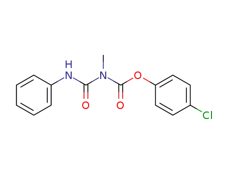 Molecular Structure of 87343-78-0 (Carbamic acid, methyl[(phenylamino)carbonyl]-, 4-chlorophenyl ester)