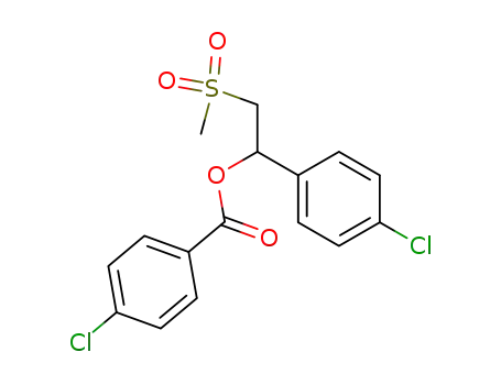 Molecular Structure of 89278-91-1 (Benzoic acid, 4-chloro-, 1-(4-chlorophenyl)-2-(methylsulfonyl)ethyl ester)