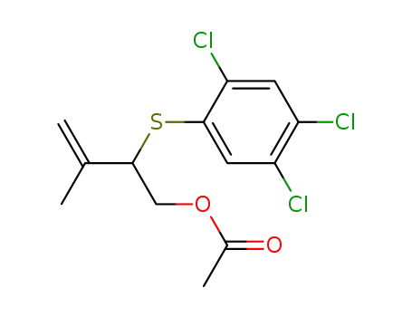 Molecular Structure of 122346-12-7 (Acetic acid 3-methyl-2-(2,4,5-trichloro-phenylsulfanyl)-but-3-enyl ester)