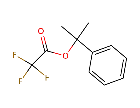 Molecular Structure of 7429-11-0 (Acetic acid, trifluoro-, 1-methyl-1-phenylethyl ester)