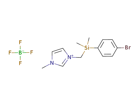 Molecular Structure of 925253-14-1 (1-{[(4-bromophenyl)dimethylsilyl]methyl}-3-methylimidazolium tetrafluoroborate)