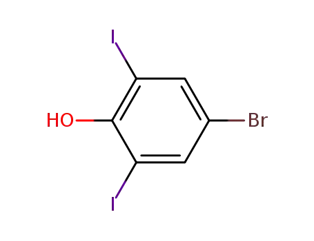 Molecular Structure of 15459-51-5 (4-Bromo-2,6-diiodophenol)
