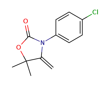 Molecular Structure of 55476-05-6 (3-(4-chlorophenyl)-5,5-dimethyl-4-methylidene-2-oxooxazolidine)