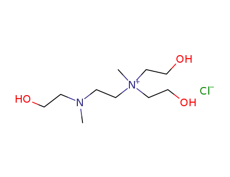 Molecular Structure of 111068-26-9 (bis-(2-hydroxy-ethyl)-{2-[(2-hydroxy-ethyl)-methyl-amino]-ethyl}-methyl-ammonium; chloride)