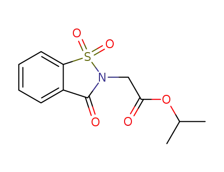 Saccharin N-(2-acetic acid isopropyl ester)