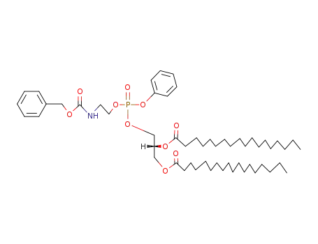Molecular Structure of 22430-36-0 (phosphoric acid-(2-benzyloxycarbonylamino-ethyl ester)-((<i>R</i>)-2,3-bis-stearoyloxy-propyl ester)-phenyl ester)