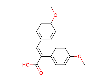 Molecular Structure of 83072-25-7 ((4-Methoxyphenyl)(4-methoxybenzylidene)acetic acid)